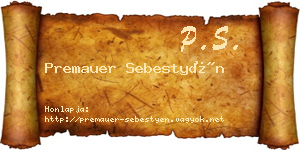 Premauer Sebestyén névjegykártya